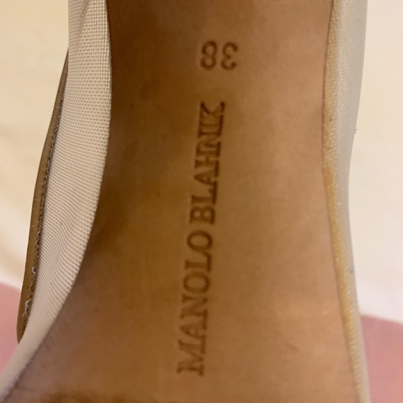 Cream and mesh Manolos - Picture 4 of 5